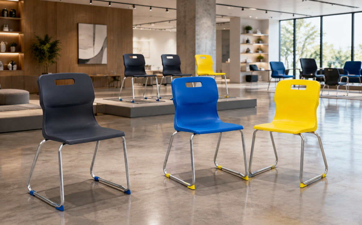 Ghế nhựa nguyên sinh Titan chân quỳ