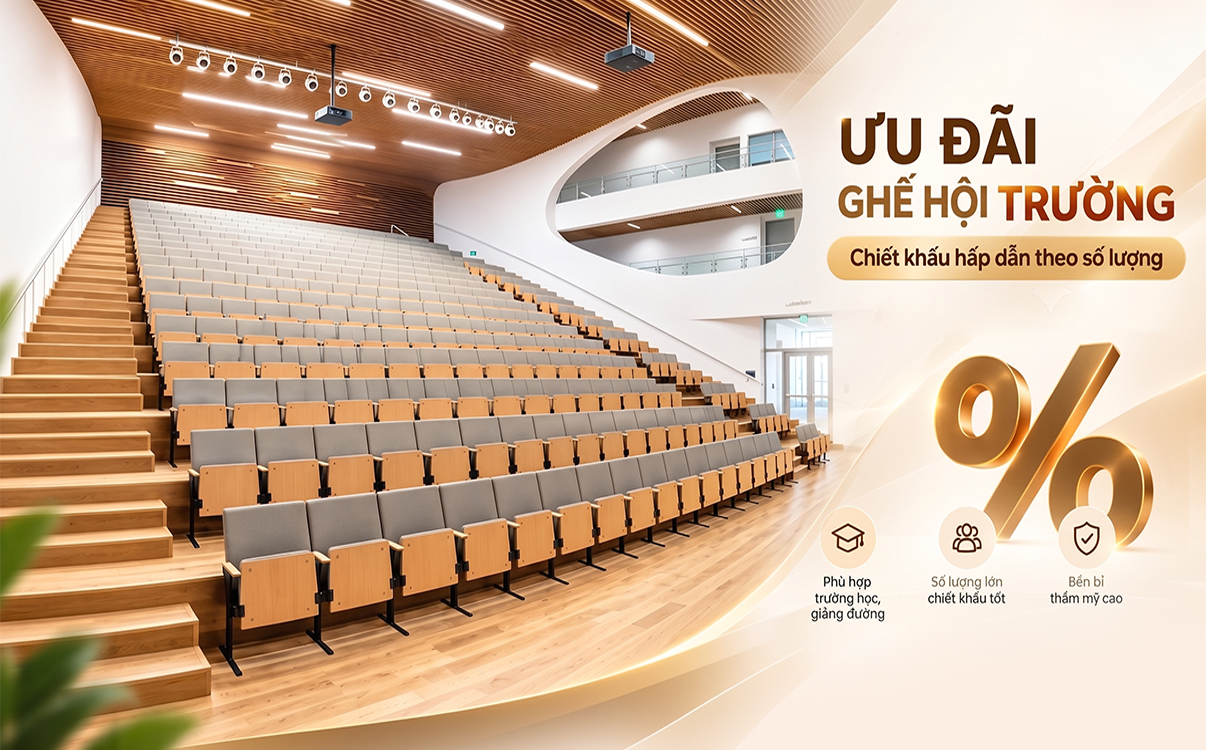 chiết khấu ghế hội trường cho nhà thầu và đại lý RPB Education & Public