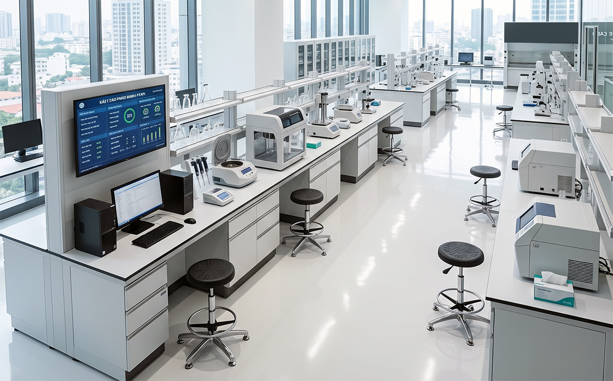 Phòng lab diện tích nhỏ nên dùng ghế nào