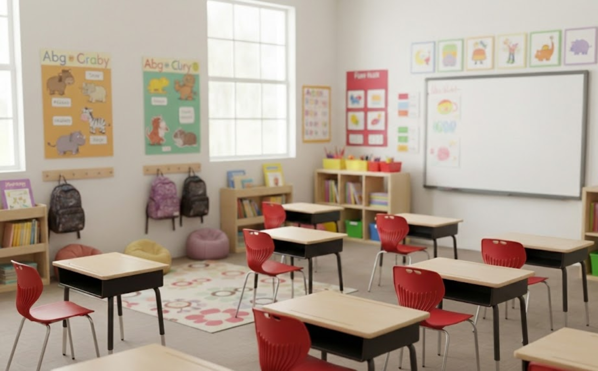 Mẫu ghế học sinh tiểu học thiết kế đồng bộ, gọn nhẹ và bền bỉ, phù hợp cho lớp học hiện đại với nhu cầu sử dụng lâu dài.