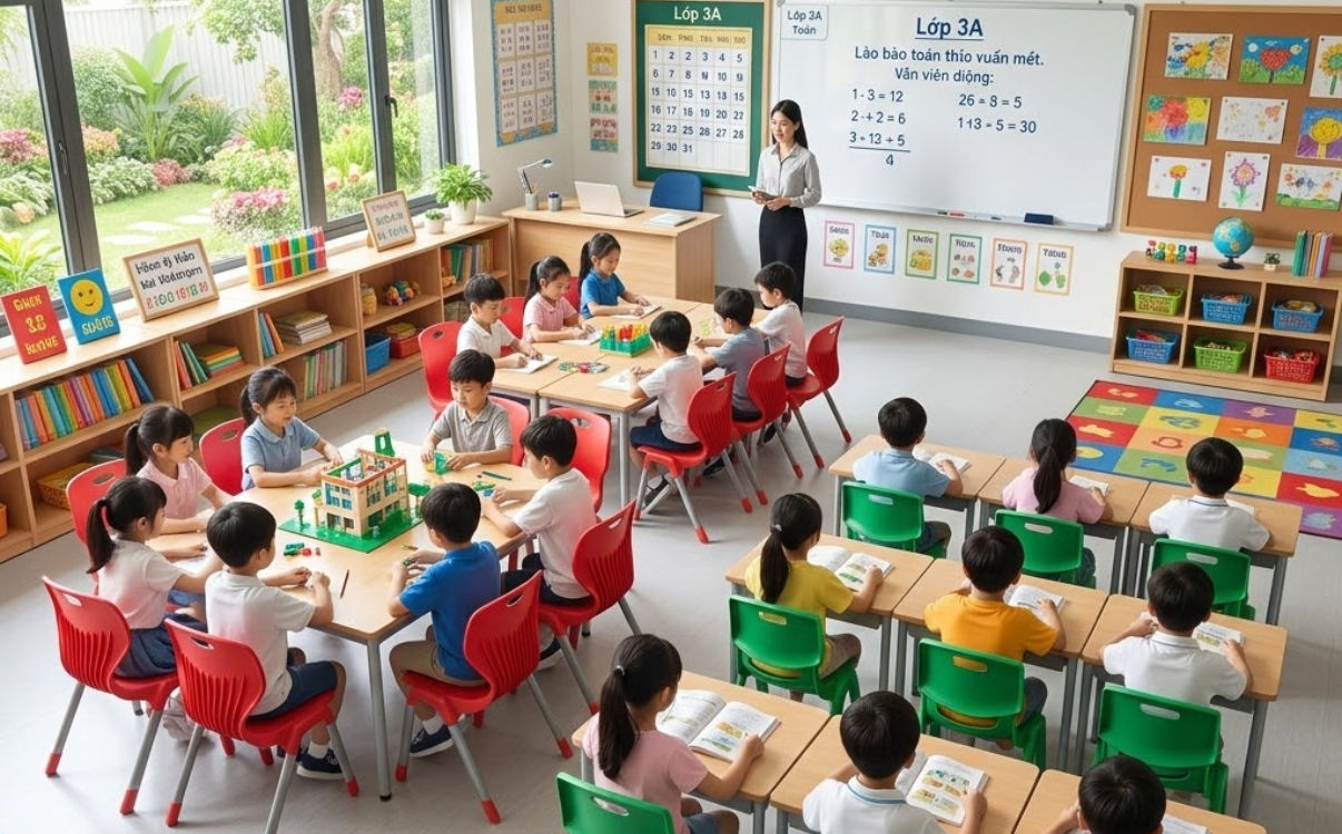 Sự tương quan giữa ghế và bàn học giúp học sinh lớp 1 có tư thế ngồi đúng, thoải mái khi học, hạn chế cúi gập người và góp phần bảo vệ cột sống cũng như nâng cao hiệu quả học tập.