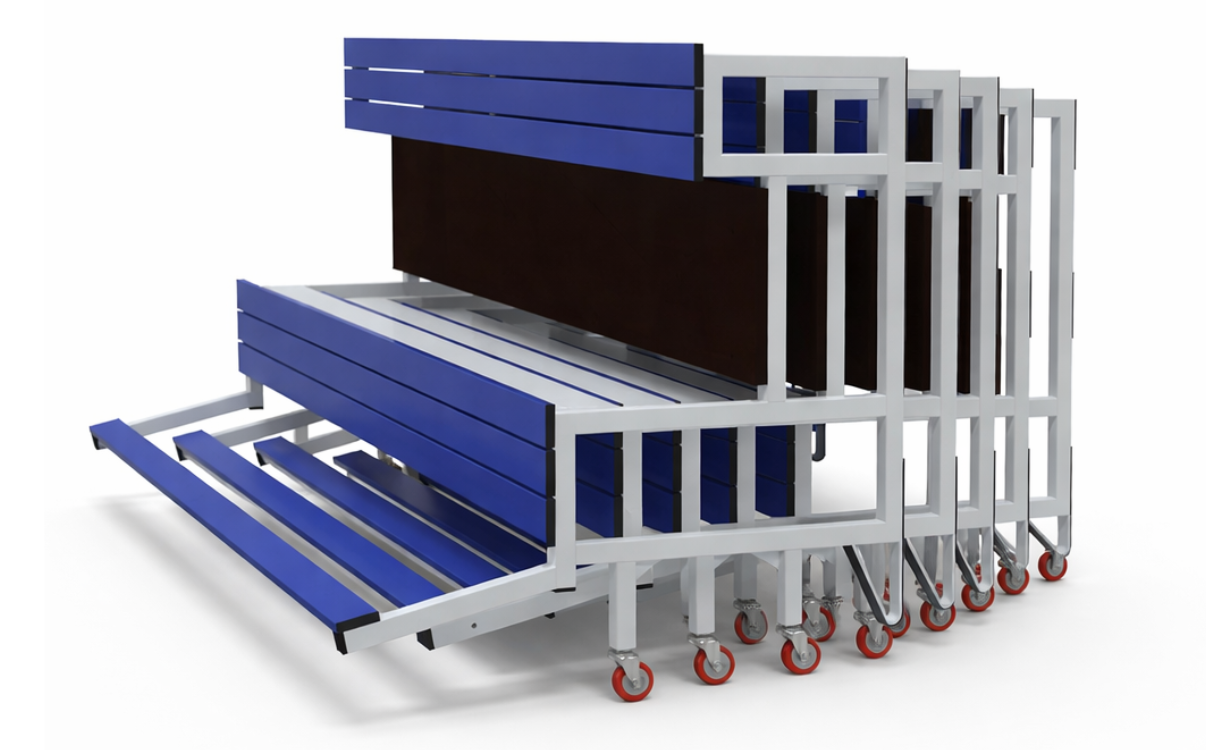 Ghế khán đài sử dụng nhựa kỹ thuật cao cấp kết hợp khung thép chắc chắn, đảm bảo độ bền, khả năng chịu lực tốt và phù hợp môi trường sử dụng cường độ cao.