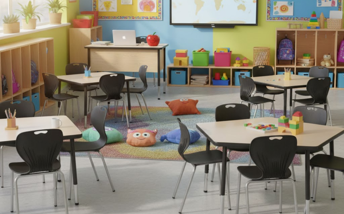 Ghế phòng học bền chắc và thoải mái giúp nâng cao trải nghiệm học tập, đồng thời tối ưu chi phí đầu tư dài hạn cho nhà trường.