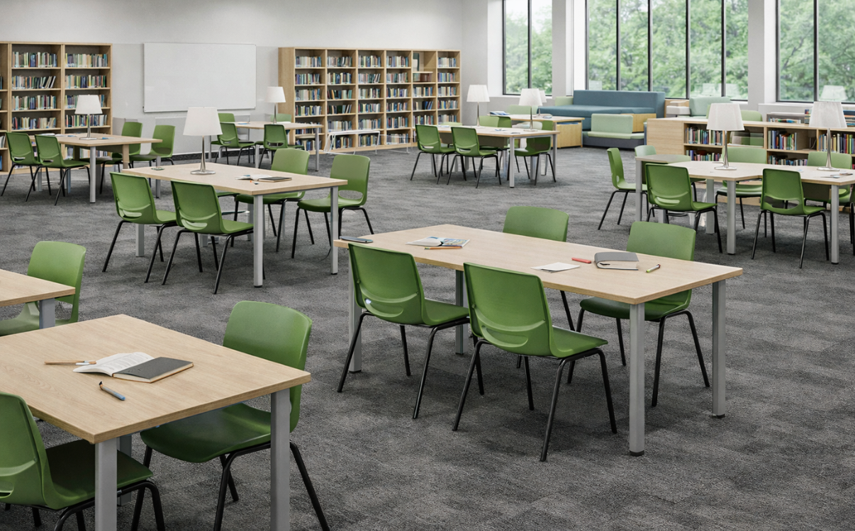 Ghế sinh viên đồng bộ và hiện đại góp phần tạo nên không gian giảng đường, thư viện chuyên nghiệp và truyền cảm hứng học tập.