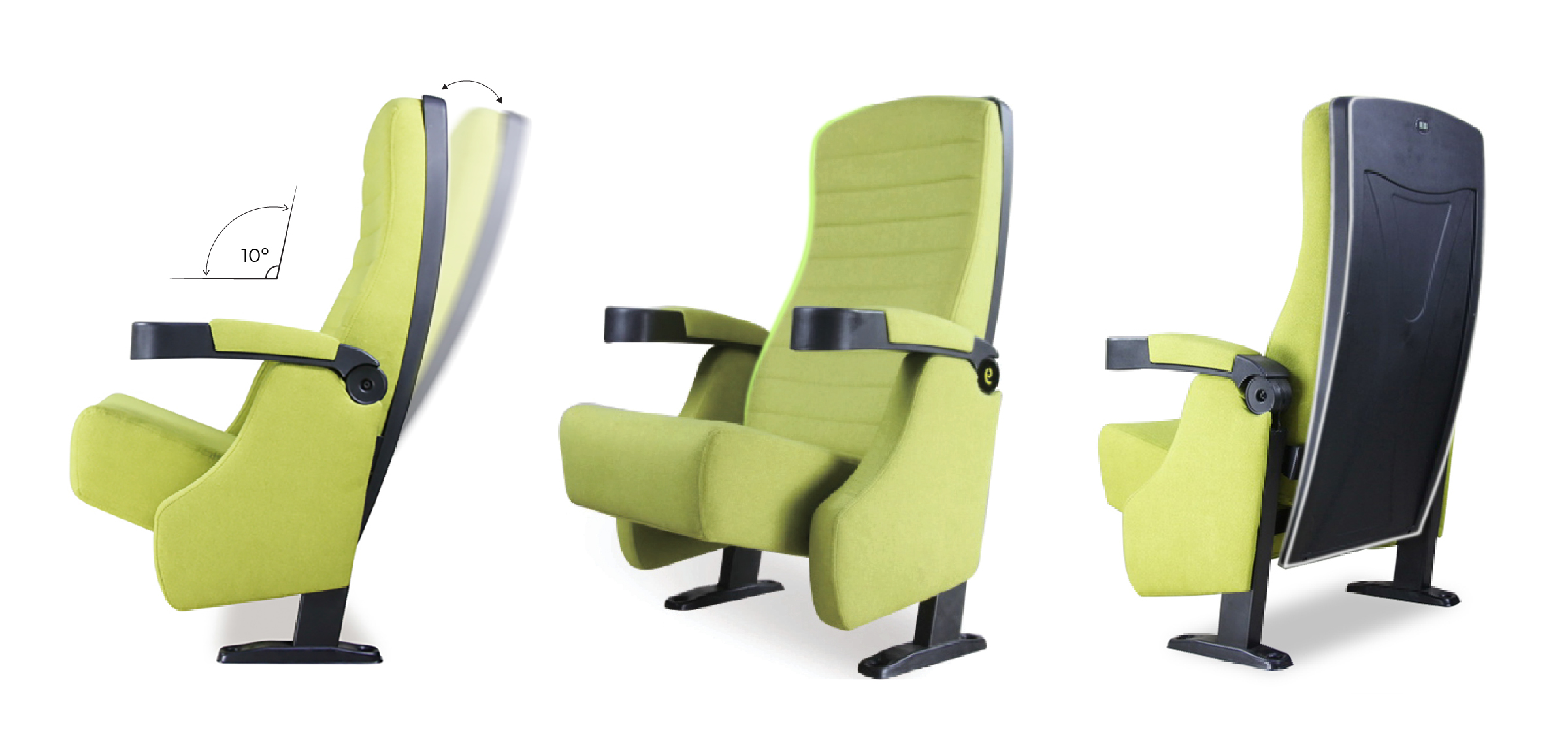 Đường cong tựa lưng ôm trọn cơ thể, giúp người xem thả lỏng hoàn toàn nhưng vẫn tập trung trọn vẹn vào từng khung hình trên màn ảnh.