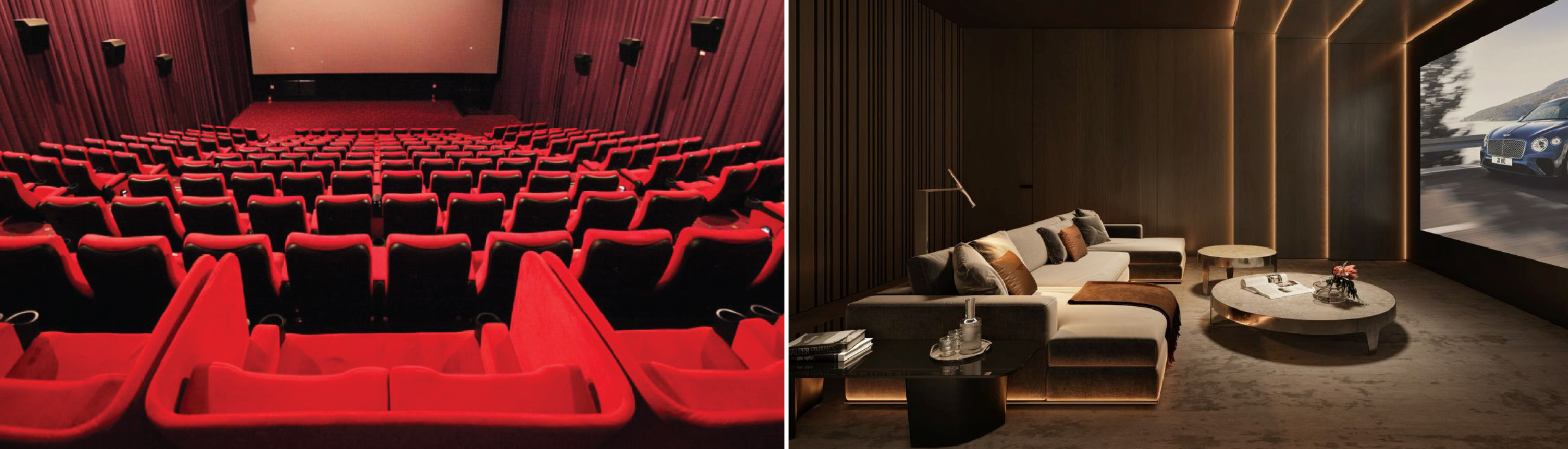 Từ rạp phim thương mại đồng bộ, sang trọng đến phòng chiếu tại gia riêng tư, đẳng cấp, mỗi hàng ghế đều được thiết kế để nâng trọn cảm xúc trong từng khoảnh khắc giải trí.