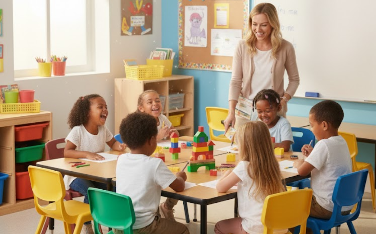 Titan's virgin plastic chairs create a neat, durable, and comfortable library space for students to read and study for extended periods.