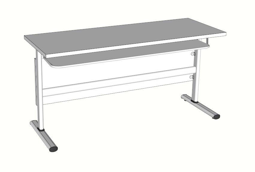 File 3D bàn đôi trường học gấp gọn Desko 02