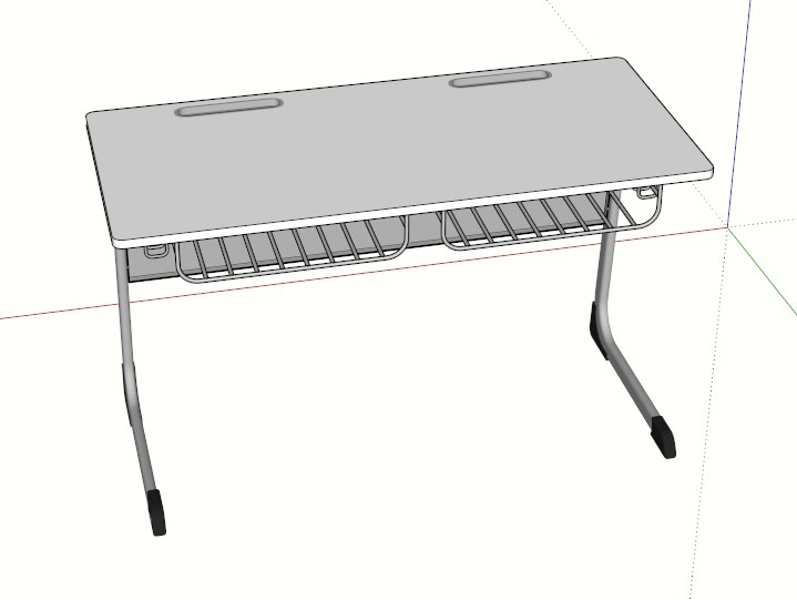 File 3D bàn trường học Eco 02