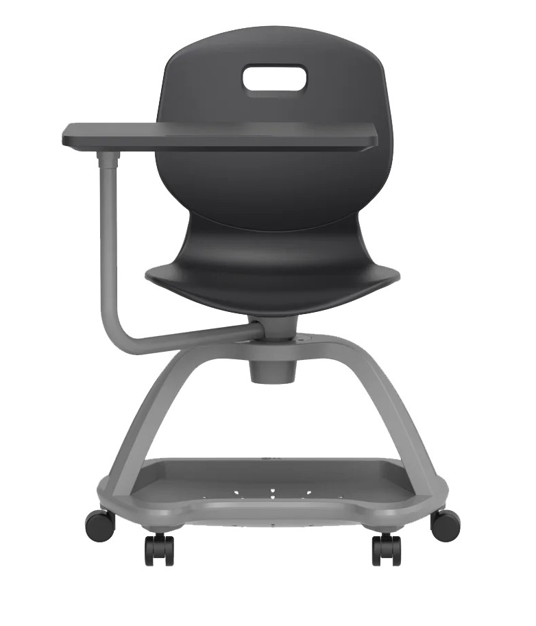 ARC Community Swivel with Arm Tablet Anthracite Chair