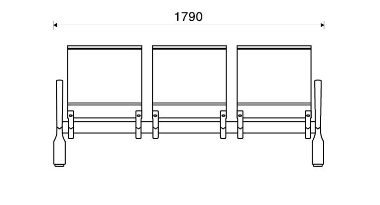 Kích thước ghế băng chờ Flite-2