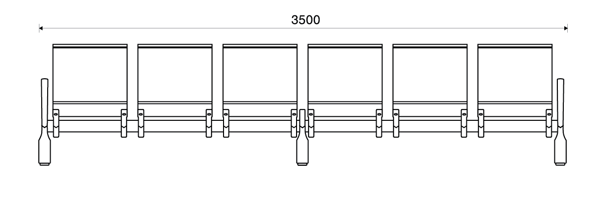 Kích thước ghế băng chờ Flite-4
