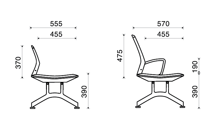 Kích thước ghế băng chờ Siver Surf