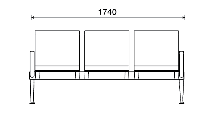 Kích thước Ghế băng chờ Sport 03-1