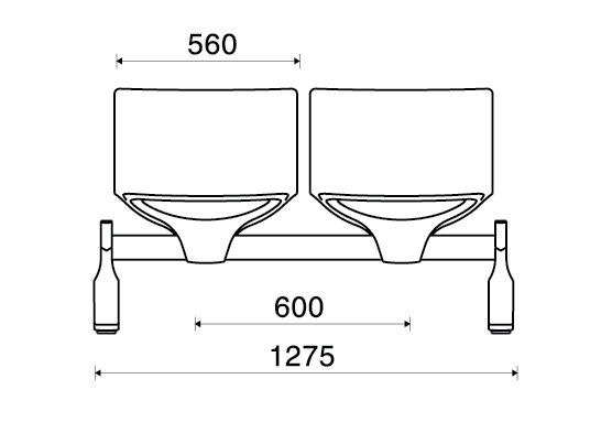 Kích thước Ghế băng chờ Turini -1
