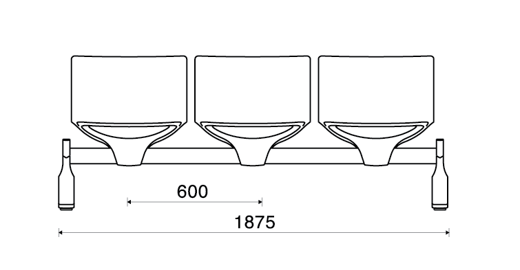 Kích thước Ghế băng chờ Turini -2