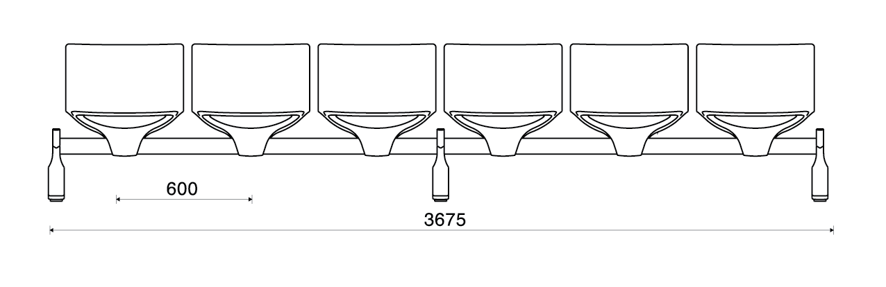 Kích thước Ghế băng chờ Turini -3