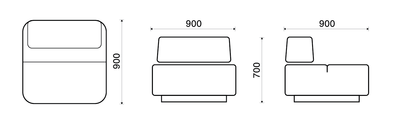 Ghế đôn Movie Square 01