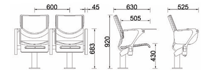 Thông số kỹ thuật ghế hội trường Eclat