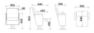 Thông số kỹ thuật Ghế hội trường Lumin 01
