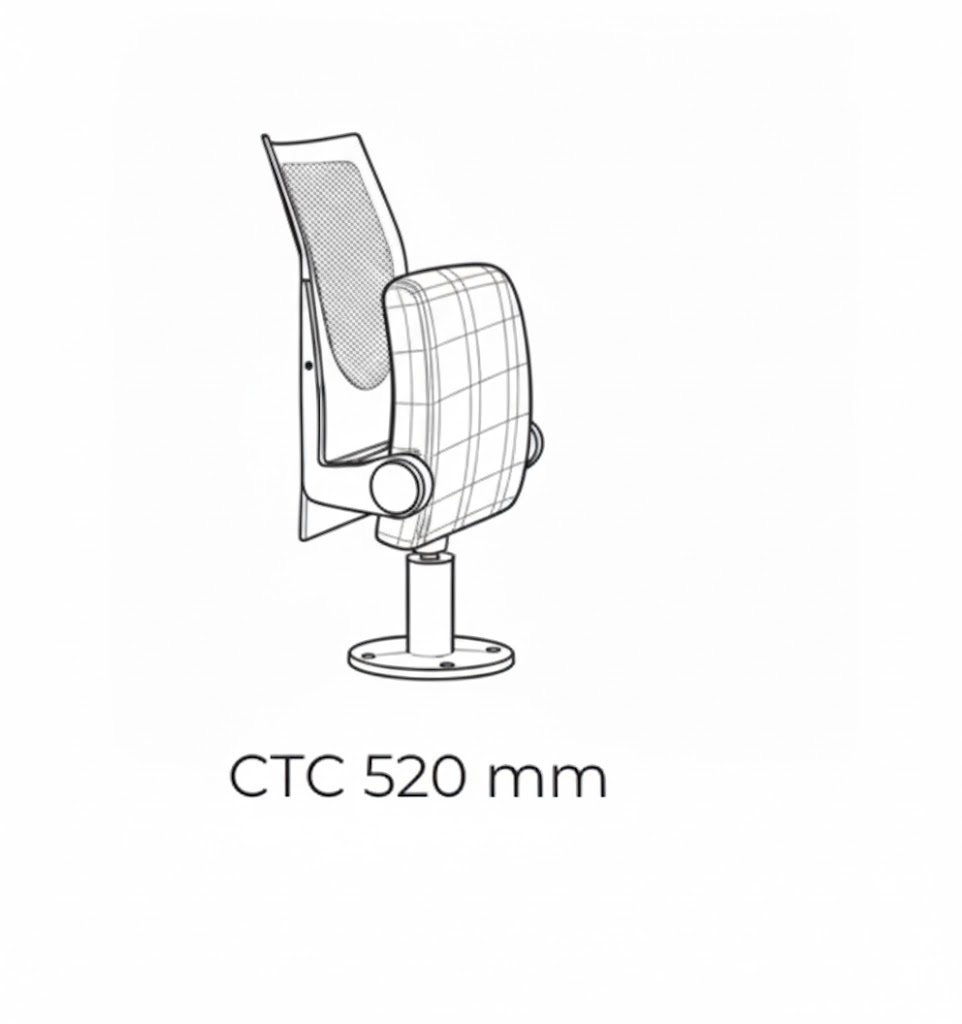 Thông số kỹ thuật ghế hội trường Oscar 360