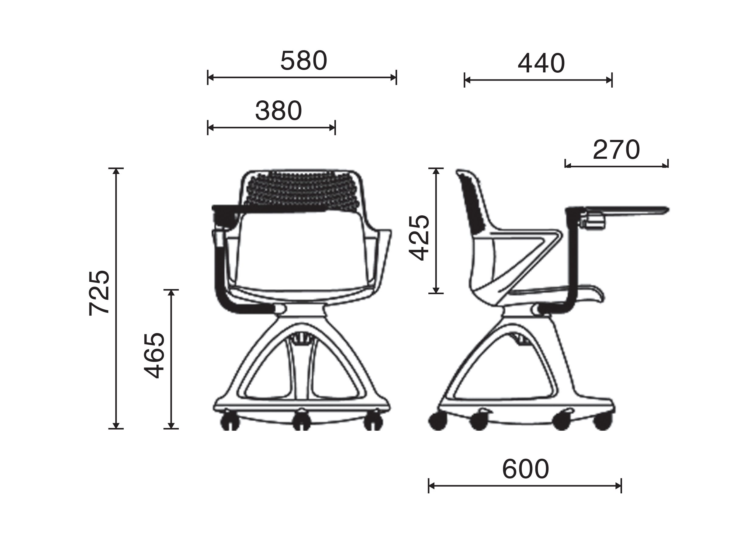 Kích thước ghế Rover I