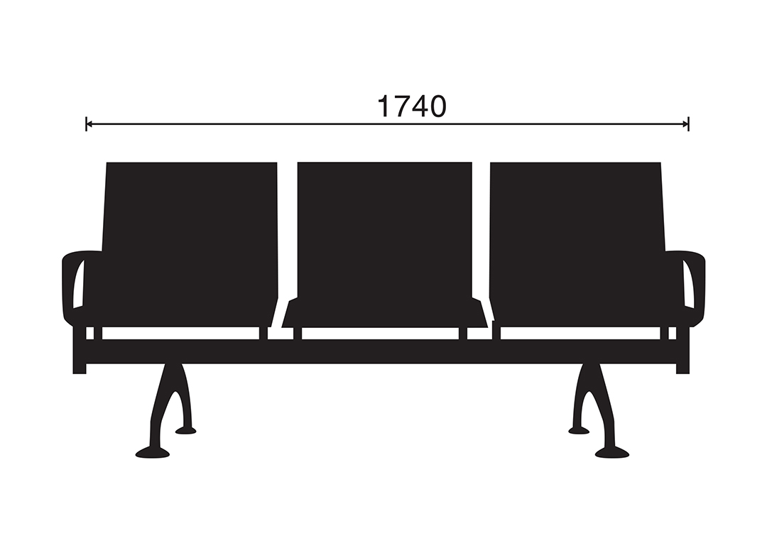 Kích thước ghế băng chờ Stone 03