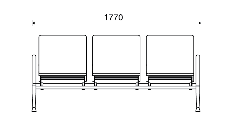 Kích thước ghế băng chờ SJ9073-03-1