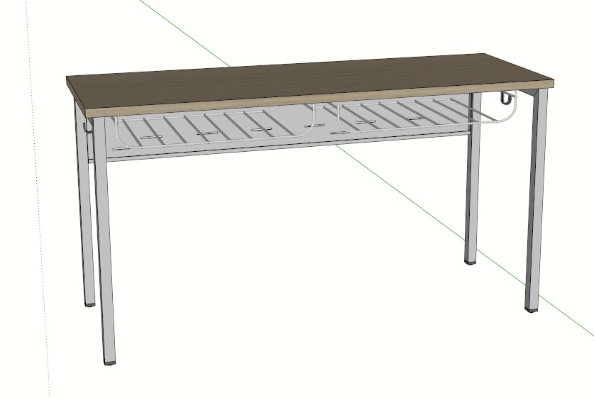 File 3D bàn học 2 chỗ ngồi Tetra 02 - 2S
